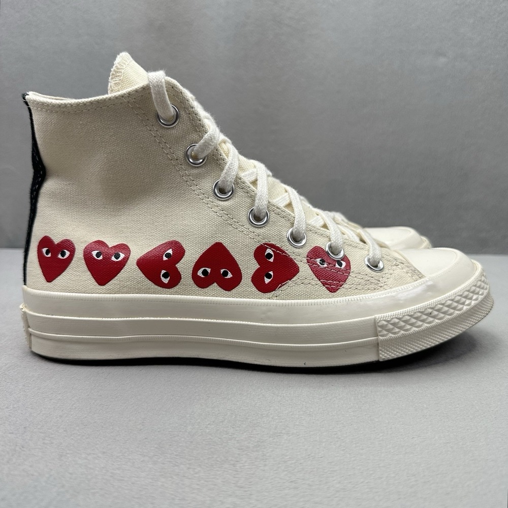 Womens 7.5 Converse x Commes des Garcons PLAY Chuck‎ Taylor All Star Multi Heart